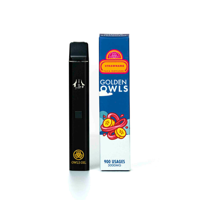 Golden Owls Strawnana 3ml THCA Vape – 3000 mg