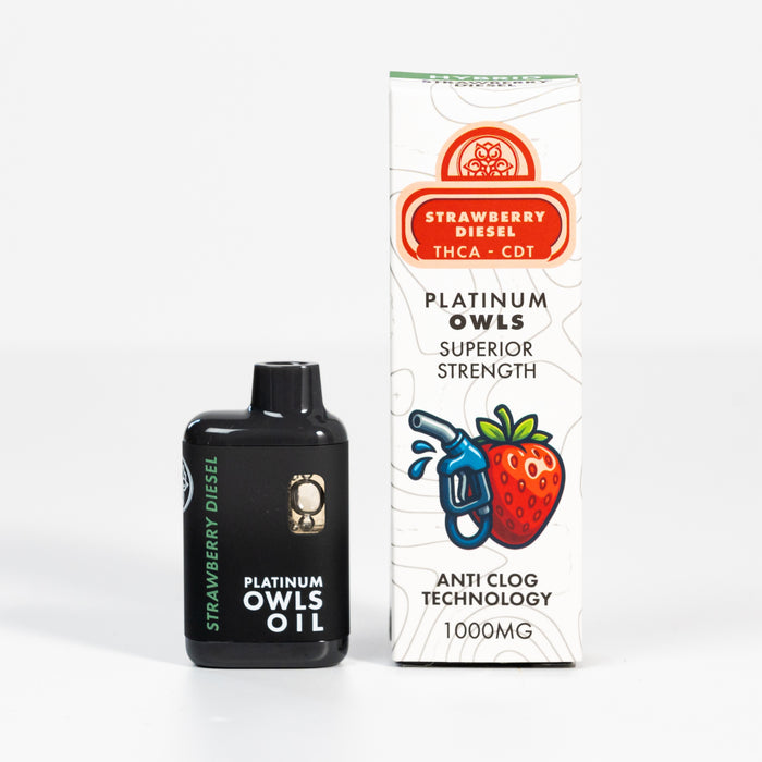 Platinum Owls THCA 1ml Vape – Strawberry Diesel
