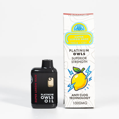 Platinum Owls THCA 1ml Vape – Super Lemon Haze