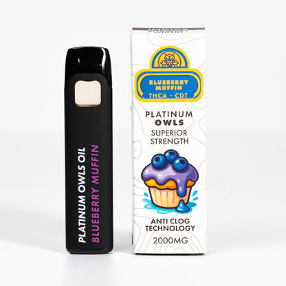 Platinum Owls THCA 2ml Vape – Borůvkový muffin